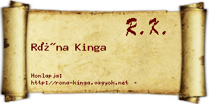 Róna Kinga névjegykártya